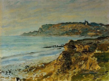  Dress Canvas - The Cliff at SainteAdresse Claude Monet Beach